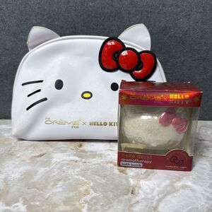 Sanrio Hello Kitty Creme Shop Cosmetic Makeup Travel Bag Pouch Red Bow